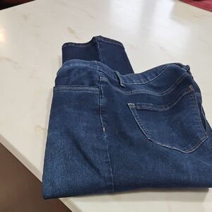 Christopher & Banks Signature Slimming Indigo Denim Skimmers size 8